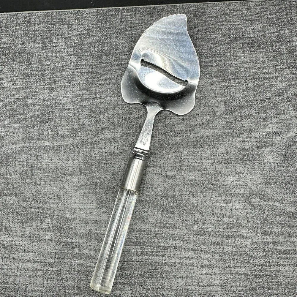Vintage Cheese Slicer Frontier Forge Stainless Steel Clear Lucite Japan